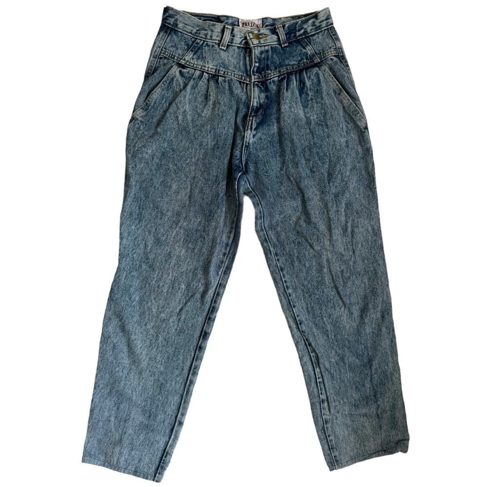 Prezzia Pleated Waist Streetwear Jeans Vintage Y2K Acid Wash Denim Pants Size 13
